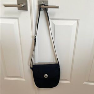 Baggallini Black Cheetah crossbody